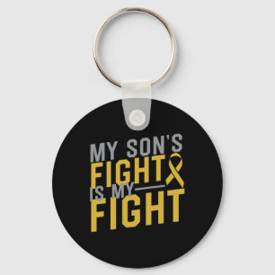 Llavero La lucha de mi hijo es mi lucha contra el cáncer i