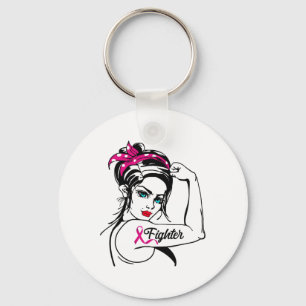 Llavero La luchadora Rosie The Riveter Breast Cancer Aware