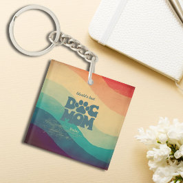 Llavero La madre del perro Retro Groovy personalizada