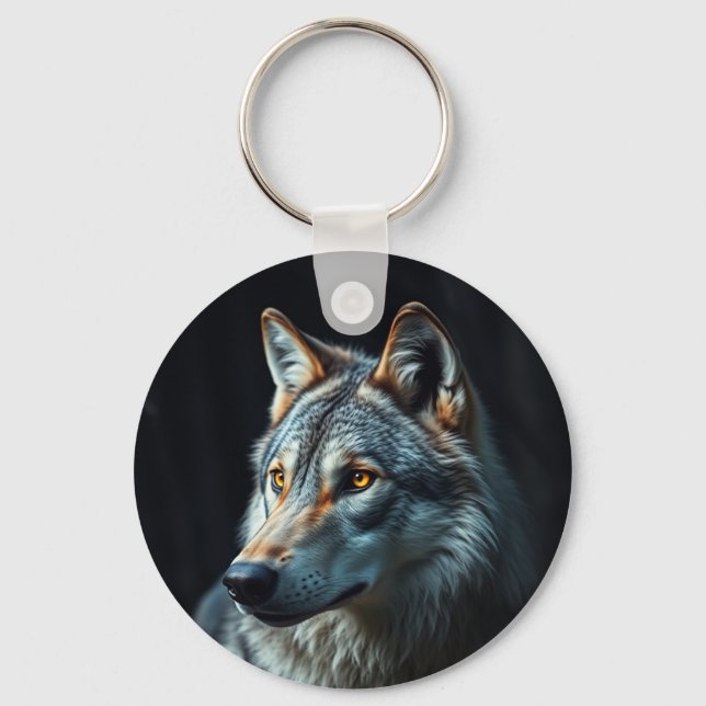 Llavero "La majestad de lo salvaje: los Alfa en el bosque" (Anverso)