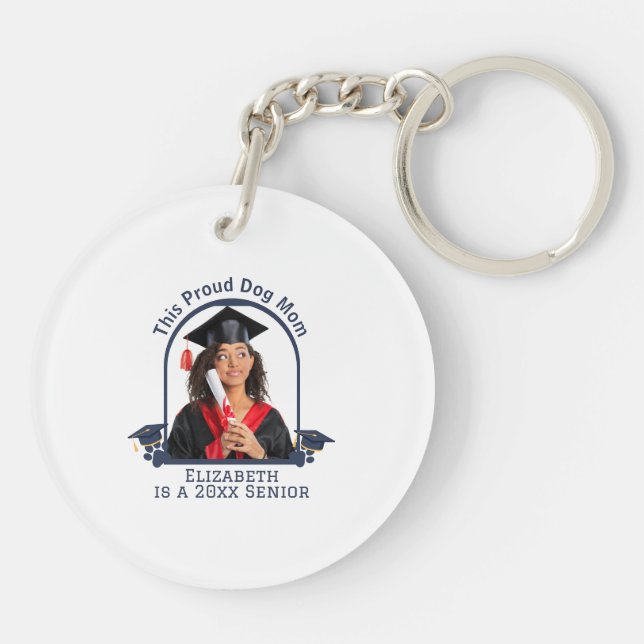 Llavero La Mamá de Perro Orgulloso es una graduación senio (Atrás)