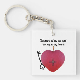Llavero La manzana de mi ojo y la llave de mi corazón