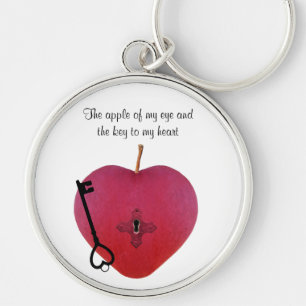 Llavero La manzana de mi ojo y la llave de mi corazón