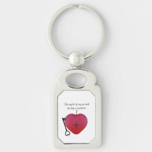 Llavero La manzana de mi ojo y la llave de mi corazón