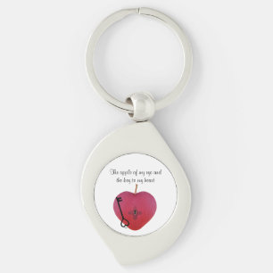 Llavero La manzana de mi ojo y la llave de mi corazón