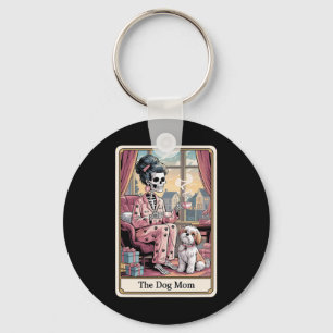 Llavero La mascota graciosa de Skeleton Tarot Card me ama