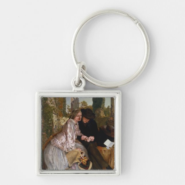 Llavero La medida para el anillo de bodas, 1855 (Frente)