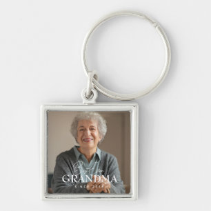 Llavero La Mejor Abuela Desde 20XX Foto Simple y Elegante