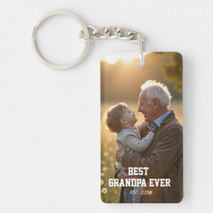 Llavero La mejor foto de abuelo personalizada
