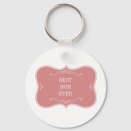 Llavero La mejor madre del mundo, marco rosa