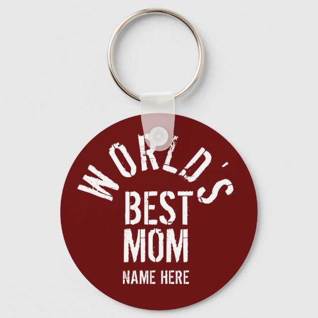 LLAVERO LA MEJOR MADRE DEL MUNDO PERSONALIZA KEYCHAIN (Anverso)