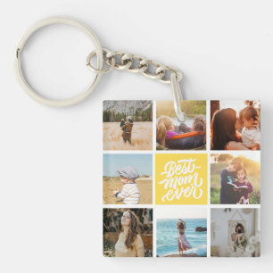 Llavero La mejor mamá del Collage de fotos personalizado a
