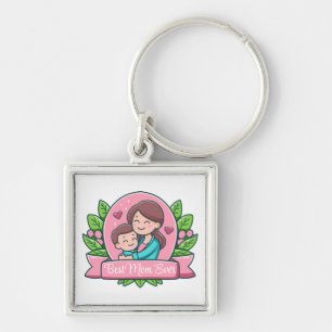 Llavero La Mejor Mamá Del Mundo, Mamá e Hijo, Personalizad