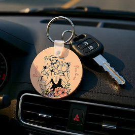 Llavero La mejor mamá mamá, niños y personalizado de flore