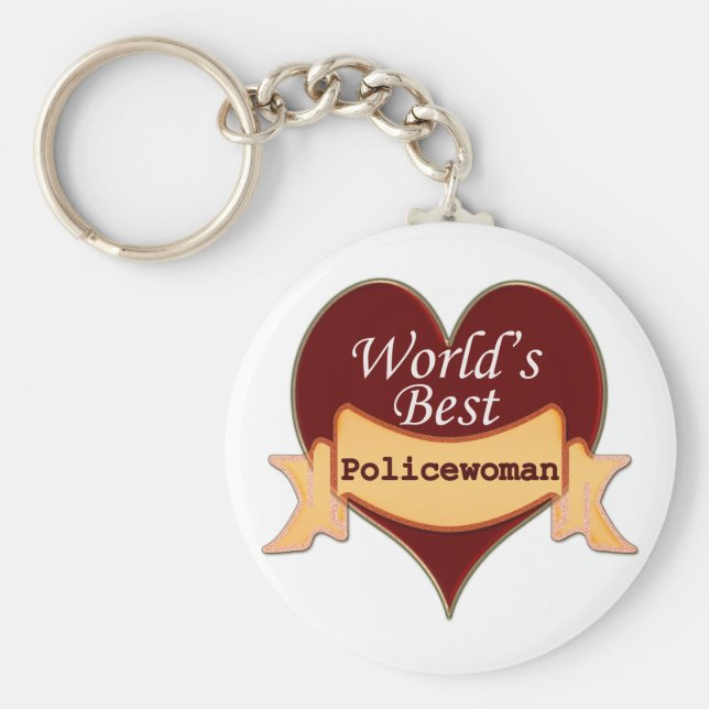 Llavero La mejor mujer policía del mundo (Frente)