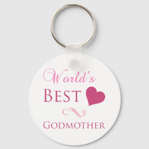 Llavero La mejor padrina del mundo (corazón)