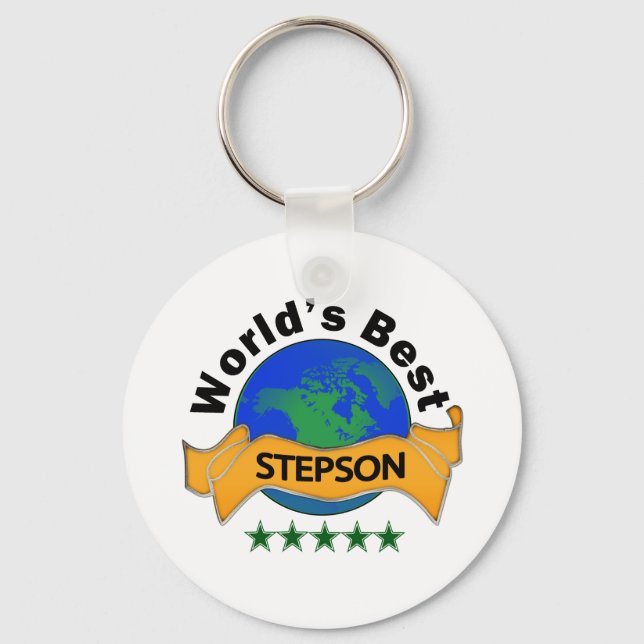 Llavero La mejor Stepson del mundo (Anverso)
