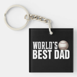 Llavero La mejor tipografía de papá del mundo, el béisbol 