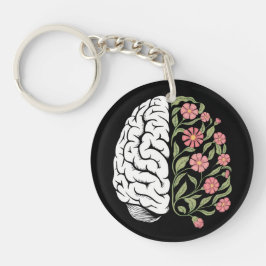 Llavero La mente en la flor: el equilibrio entre la lógica