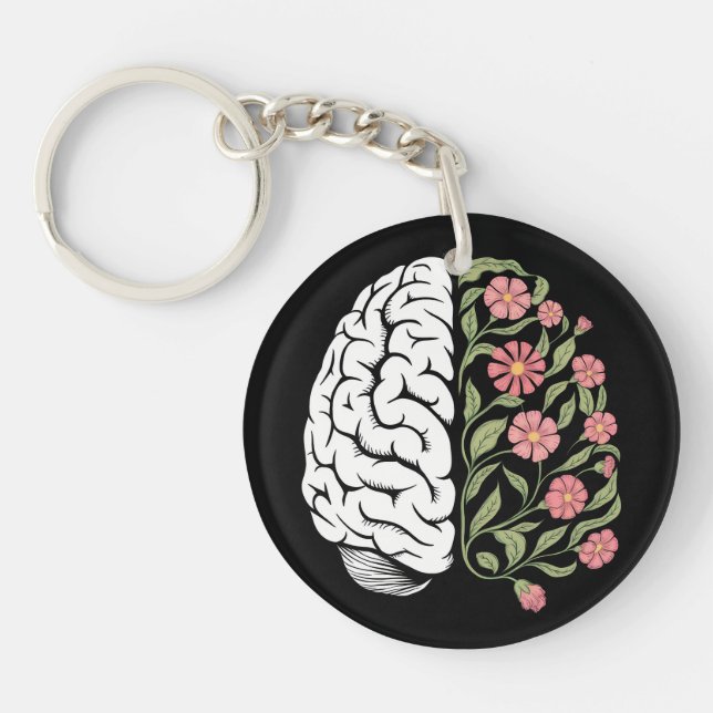 Llavero La mente en la flor: el equilibrio entre la lógica (Frente)