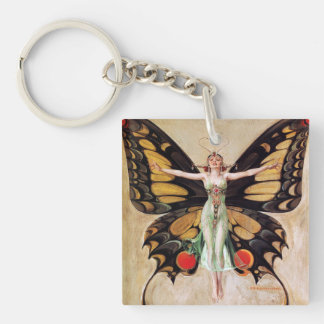 Llavero La metamorfosis de la chica flapper a mariposa 192