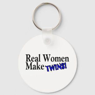 Llavero La mujer real hace a los gemelos (azules)