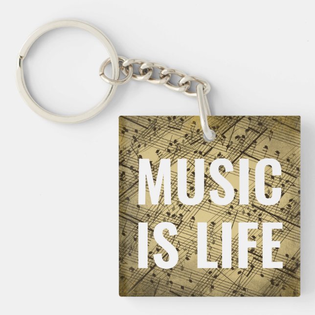 Llavero La música es la vida (Frente)