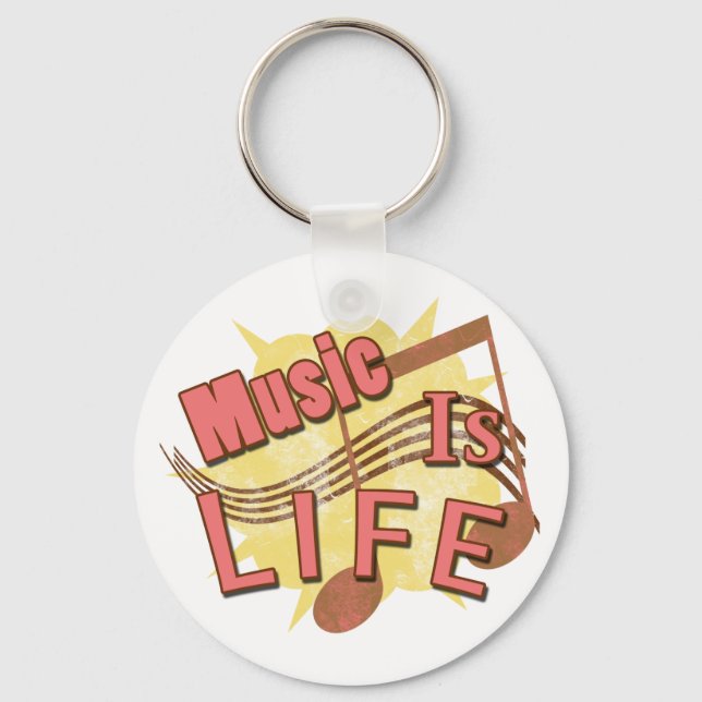 Llavero La música es vida (Anverso)