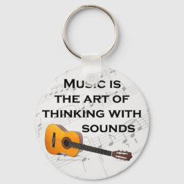 Llavero La música está pensando con el sonido Guitar