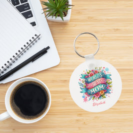 Llavero La naturaleza del día de la madre ama la floral pe