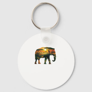 Llavero La naturaleza del Elefante Africano Sunset Safari