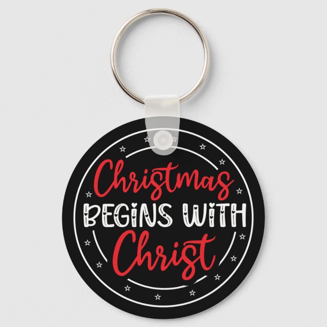 Llavero La Navidad Comienza Con Cristo-65772 (Anverso)