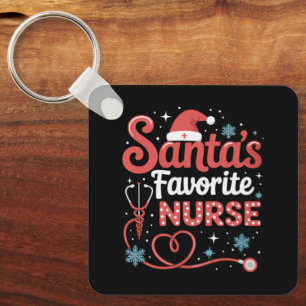 Llavero La Navidad de la enfermera favorita de Santa 