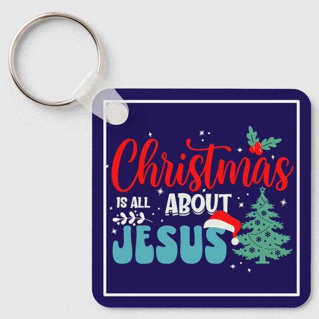 Llavero La Navidad es todo acerca de Jesús-43687 (Anverso)