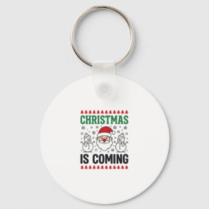 Llavero La Navidad Está Llegando Diseño de Santa Claus Mue