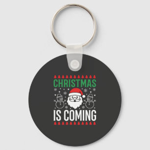 Llavero La Navidad Está Llegando Santa Muñeco de Nieve