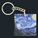 Llavero La noche estrellada Van Gogh<br><div class="desc">Pintura de aceite del maestro holandés Vincent Van Gogh (1853-1890) Probablemente su pintura más famosa, Van Gogh pintó "La noche estrellada" en 1889 de memoria mientras estaba en un asilo en Francia donde se registró para la depresión. La escena representa la vista desde la ventana de su habitación. En la...</div>