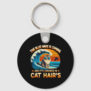 Llavero La ola azul está llegando y está cubierta en Cat H