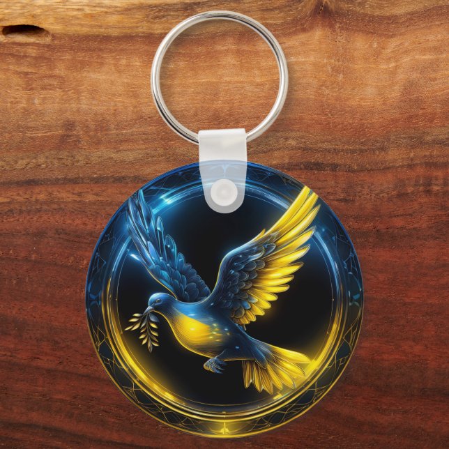 Llavero La paloma de la paz de Ucrania (Reverso )