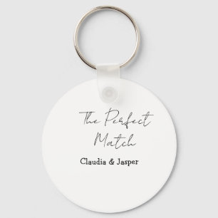 Llavero La pareja perfecta nombre simple boda de pareja