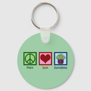 Llavero La paz amor suculentos