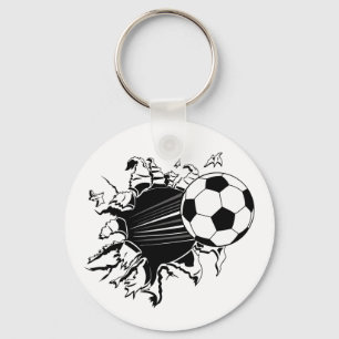Llavero La pelota de fútbol se estalla
