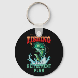Llavero La pesca es mi plan de jubilación, pescador vintag