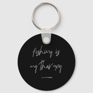 Llavero La pesca es mi terapia Cita de pesca para amantes