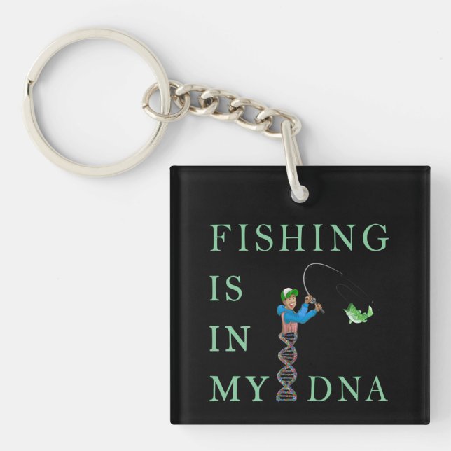 Llavero La pesca está en mi ADN (Frente)