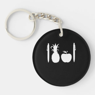 Llavero La piña Apple de la pluma encierra la manía