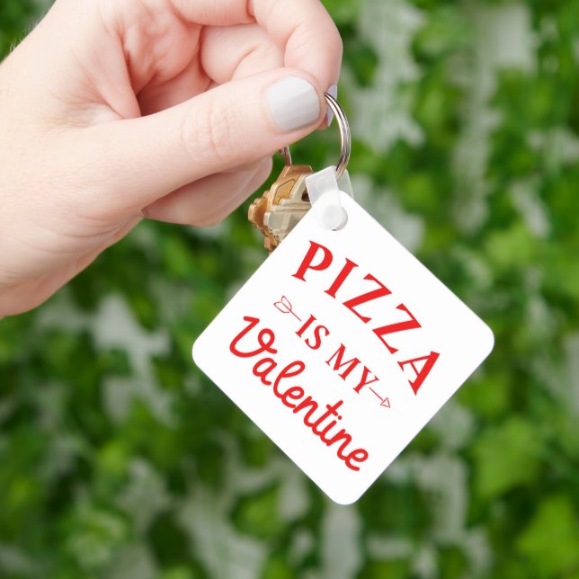 Llavero La pizza es mi San Valentín (Mano)