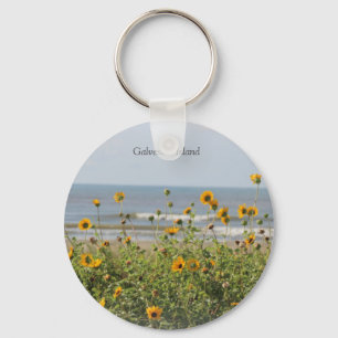 Llavero La playa de la isla de Galveston florece el