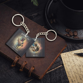 Llavero La plaza de la búsqueda del atardecer de Kitty Buc