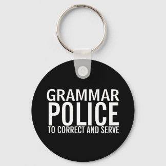 Llavero La Policía De Gramática Para Corregir Y Servir